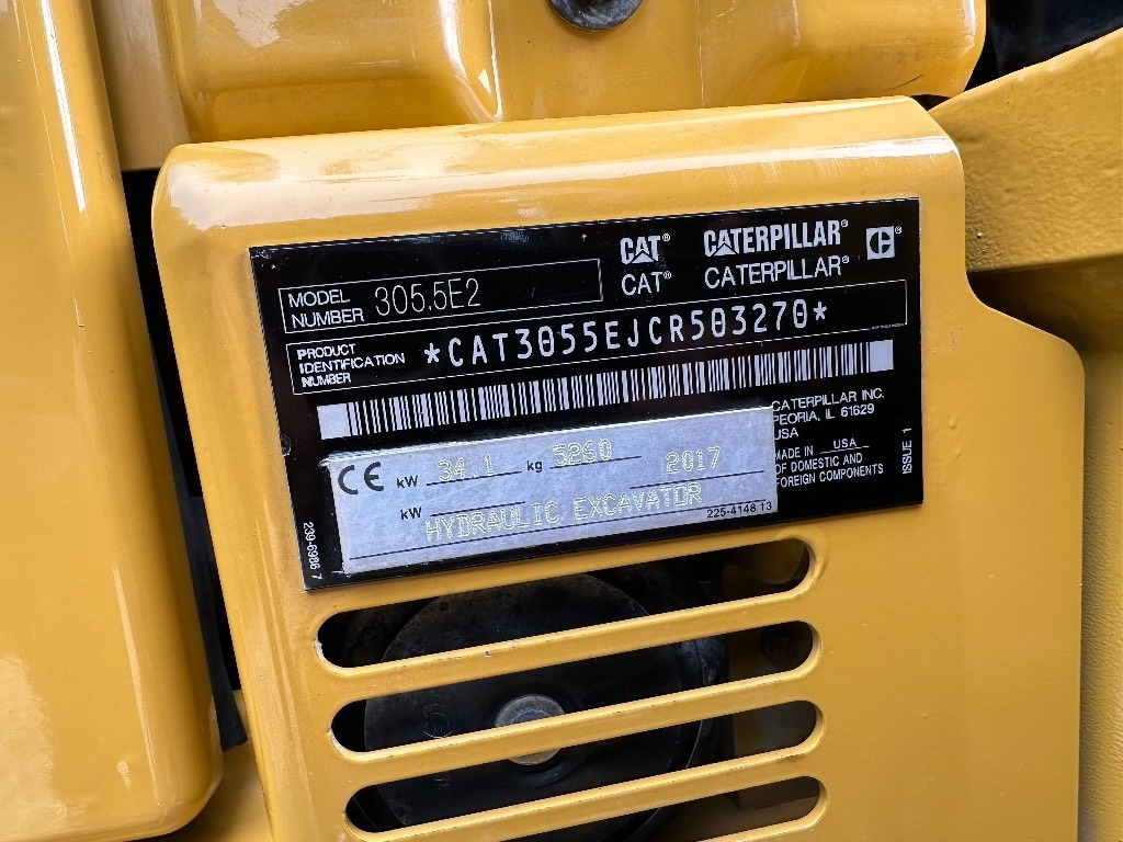 Mini pelle Caterpillar 305.5 E2 CR avec Accessoires – Image 32