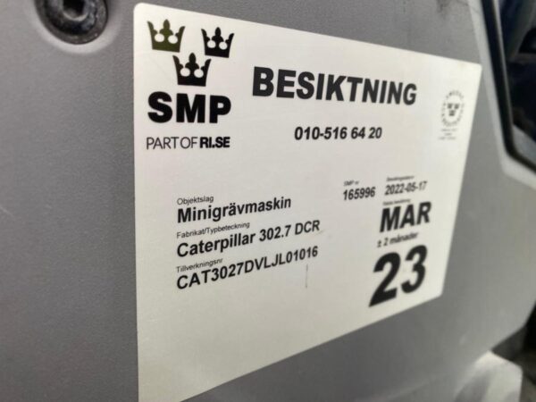 mini pelle Caterpillar 302.7D accessoire et Remorque – Image 84