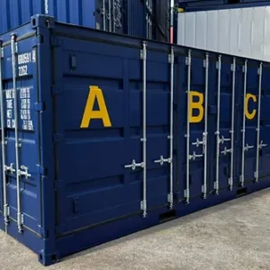 conteneur maritime de 20 pieds « Open Side » avec bac de rétention (drip tray)